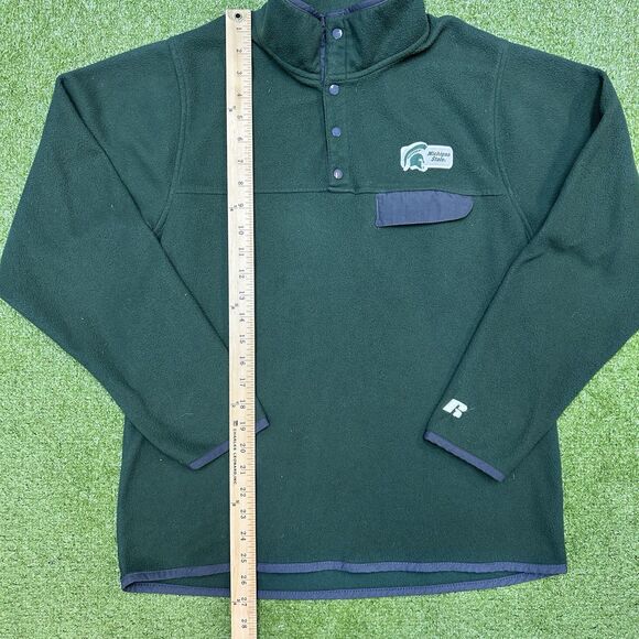 Vintage Michigan State Spartans Quarter- Snap Sweatshirt - Size Medium - Picture 4 of 6